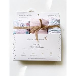 Dream Baby Dream Set of 3 Fitted Crib Sheets